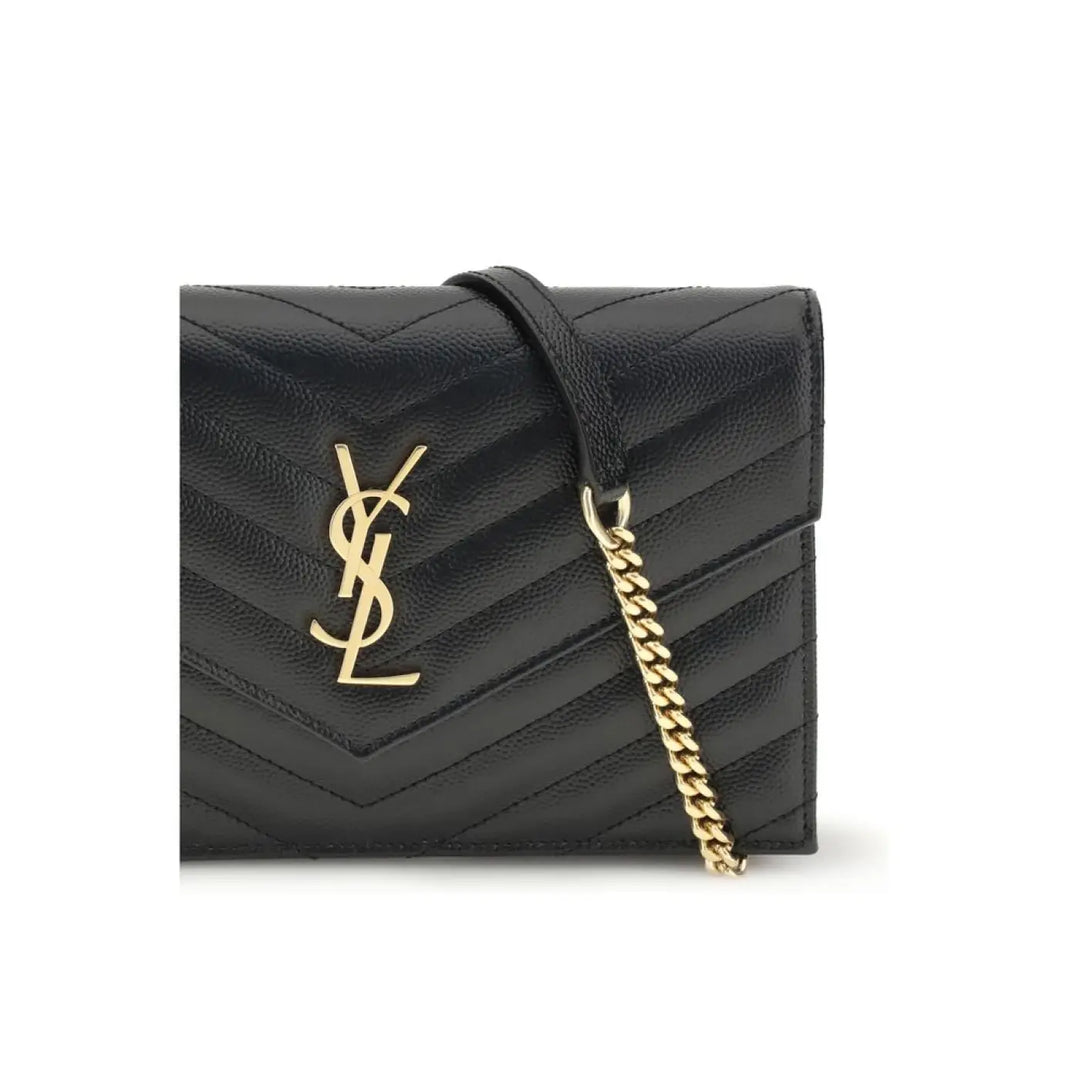 Saint Laurent Black Calf Leather Bos Taurus Wallet