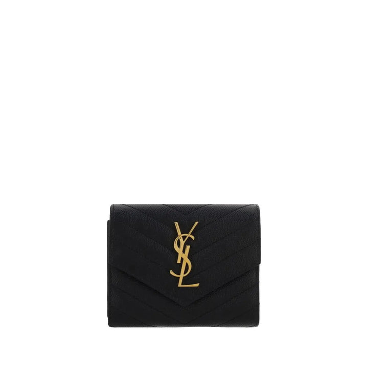 Saint Laurent Black Calf Leather Bos Taurus Wallet
