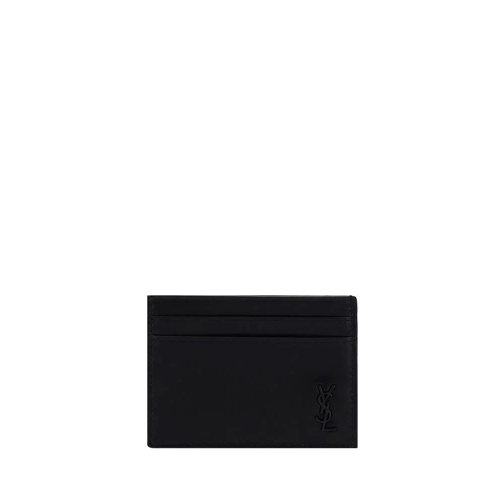 Saint Laurent Black Calf Leather Bos Taurus Wallet
