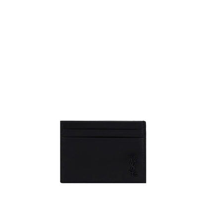 Saint Laurent Black Calf Leather Bos Taurus Wallet