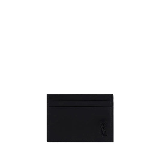 Saint Laurent Black Calf Leather Bos Taurus Wallet