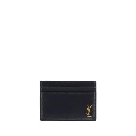 Saint Laurent Black Calf Leather Bos Taurus Wallet