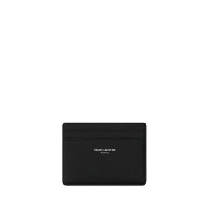 Saint Laurent Black Calf Leather Bos Taurus Wallet