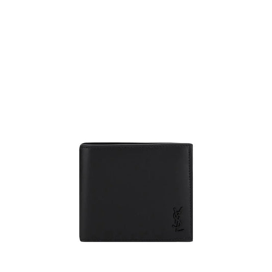 Saint Laurent Black Calf Leather Bos Taurus Wallet