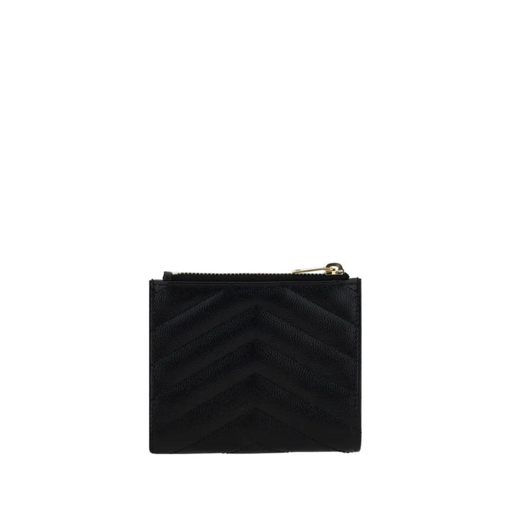 Saint Laurent Black Calf Leather Bos Taurus Wallet