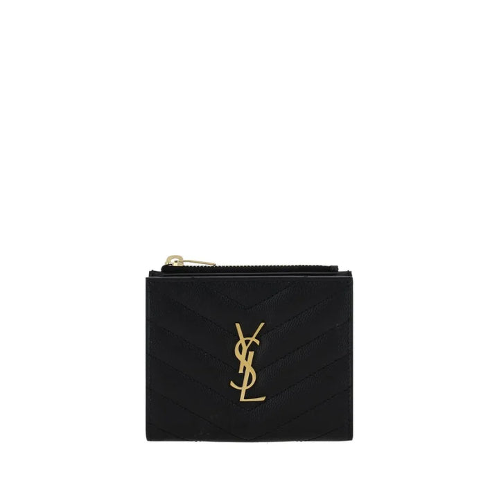 Saint Laurent Black Calf Leather Bos Taurus Wallet