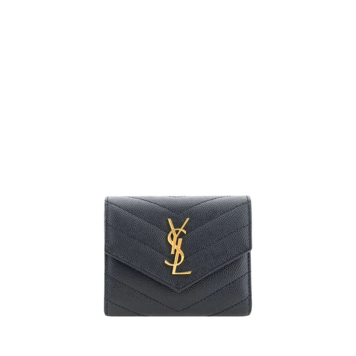 Saint Laurent Black Calf Leather Bos Taurus Wallet