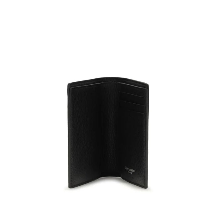 Saint Laurent Black Calf Leather Bos Taurus Wallet