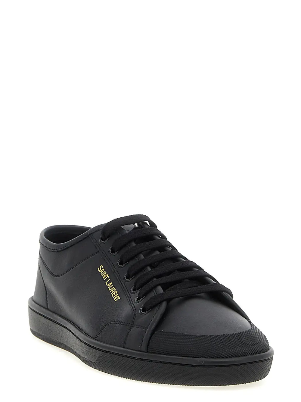 Saint Laurent Black Calfskin Low Top Sneakers