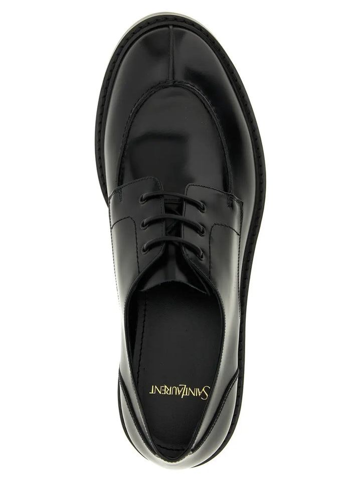 Saint Laurent Black Calfskin Oxfords and Derbies