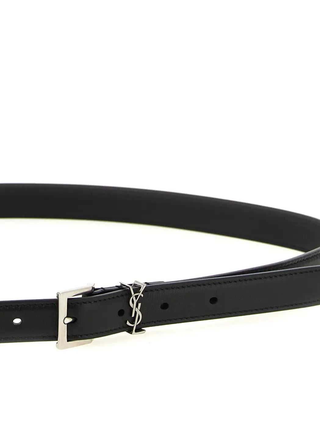 Saint Laurent Black Calfskin Regular Belt