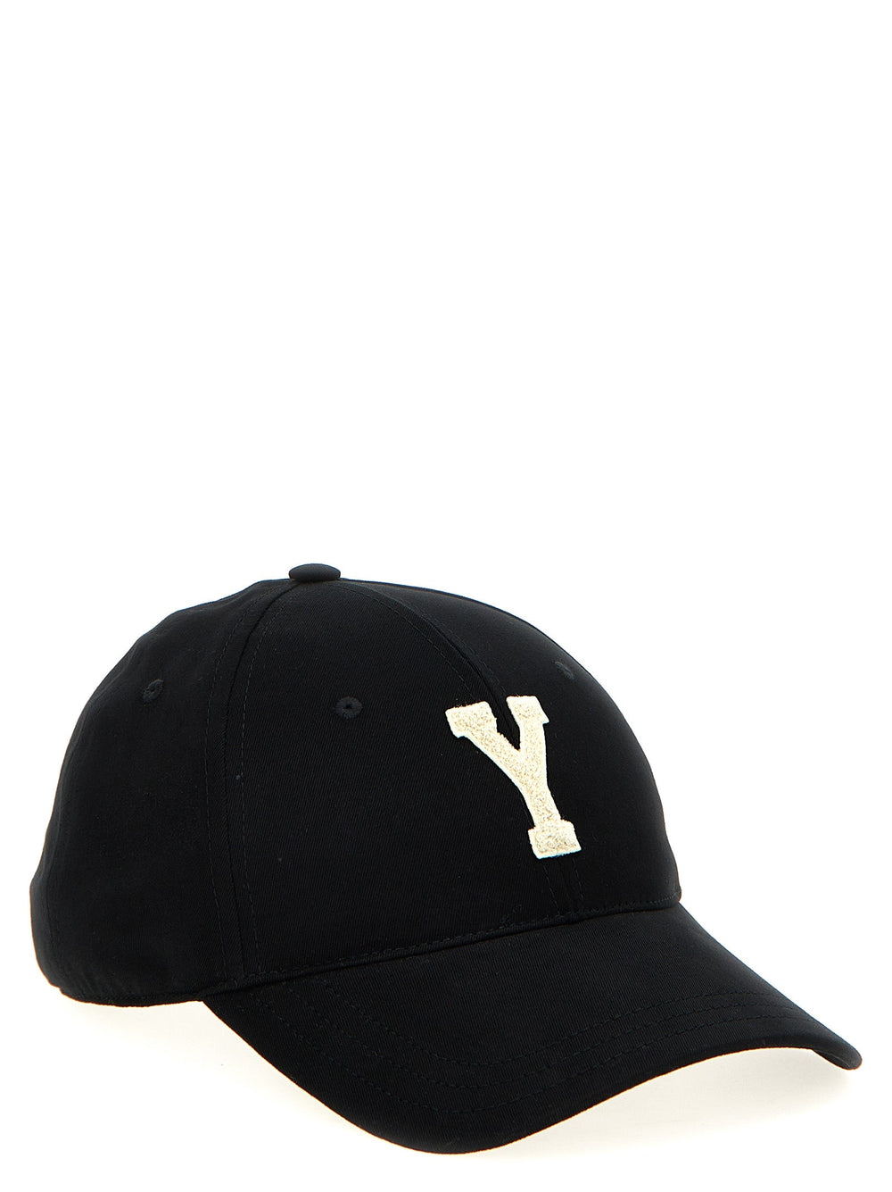Saint Laurent Black Cotton Cap (baseball Hat)