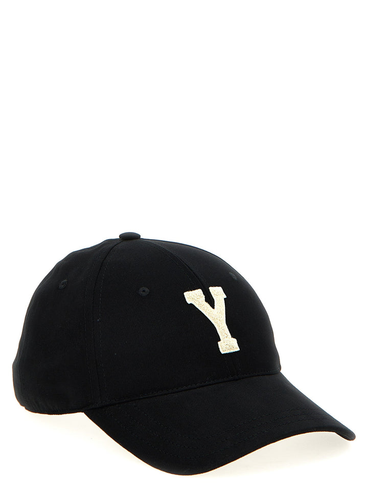 Saint Laurent Black Cotton Cap (baseball Hat)