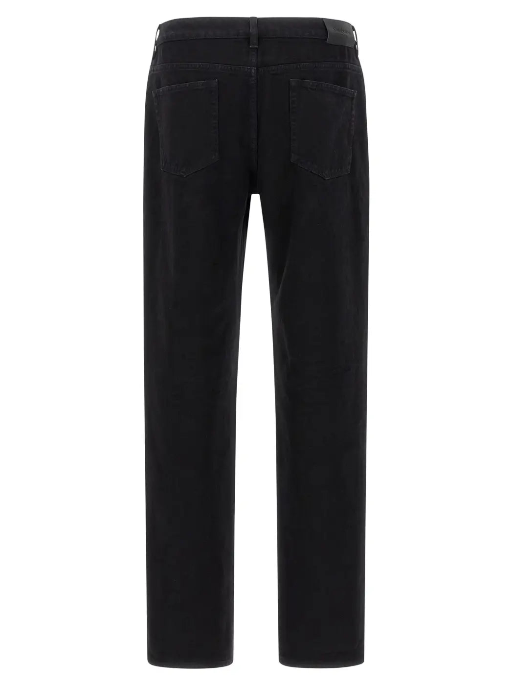 Saint Laurent Black Cotton Straight-leg Jeans