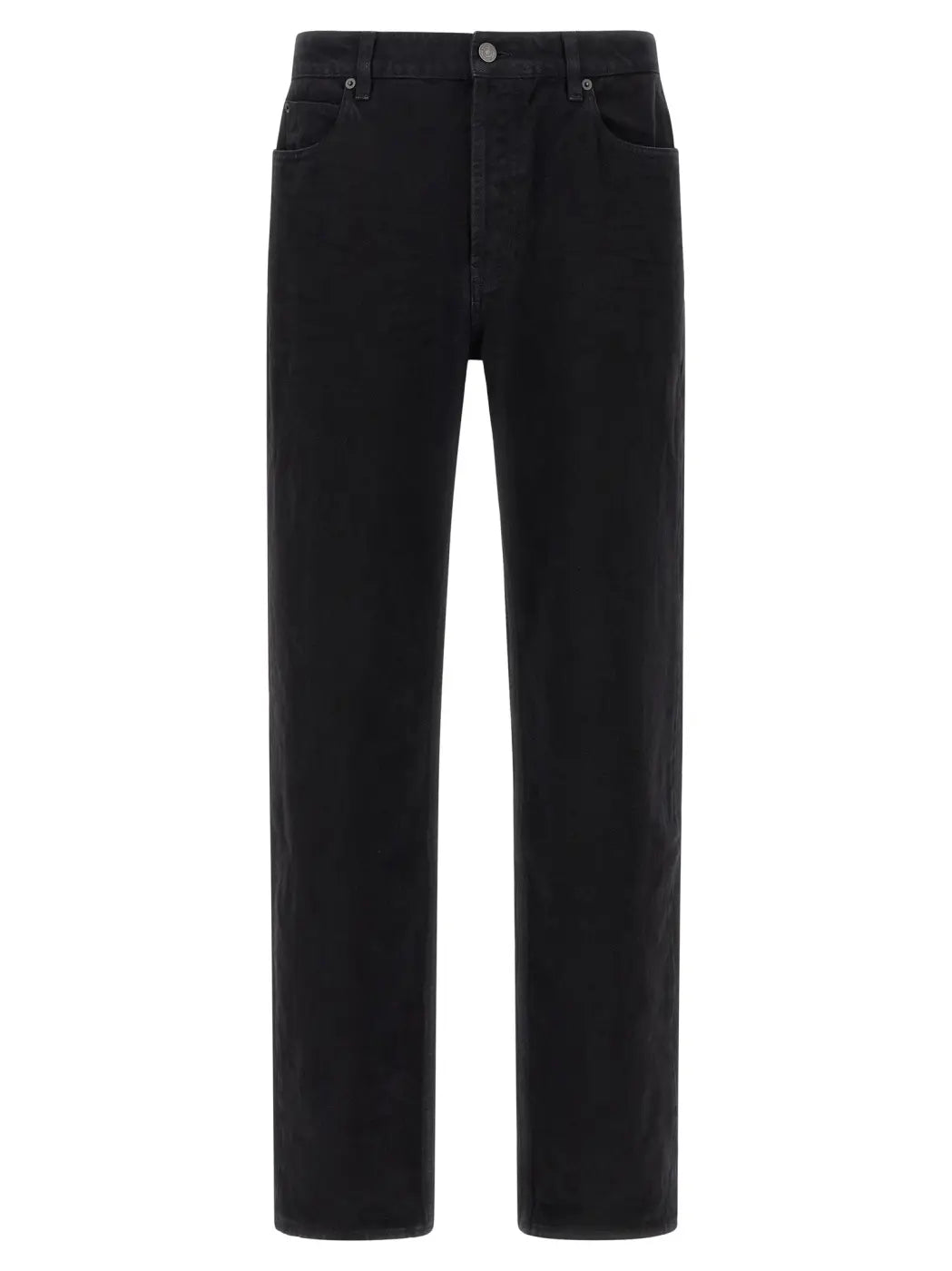 Saint Laurent Black Cotton Straight-leg Jeans