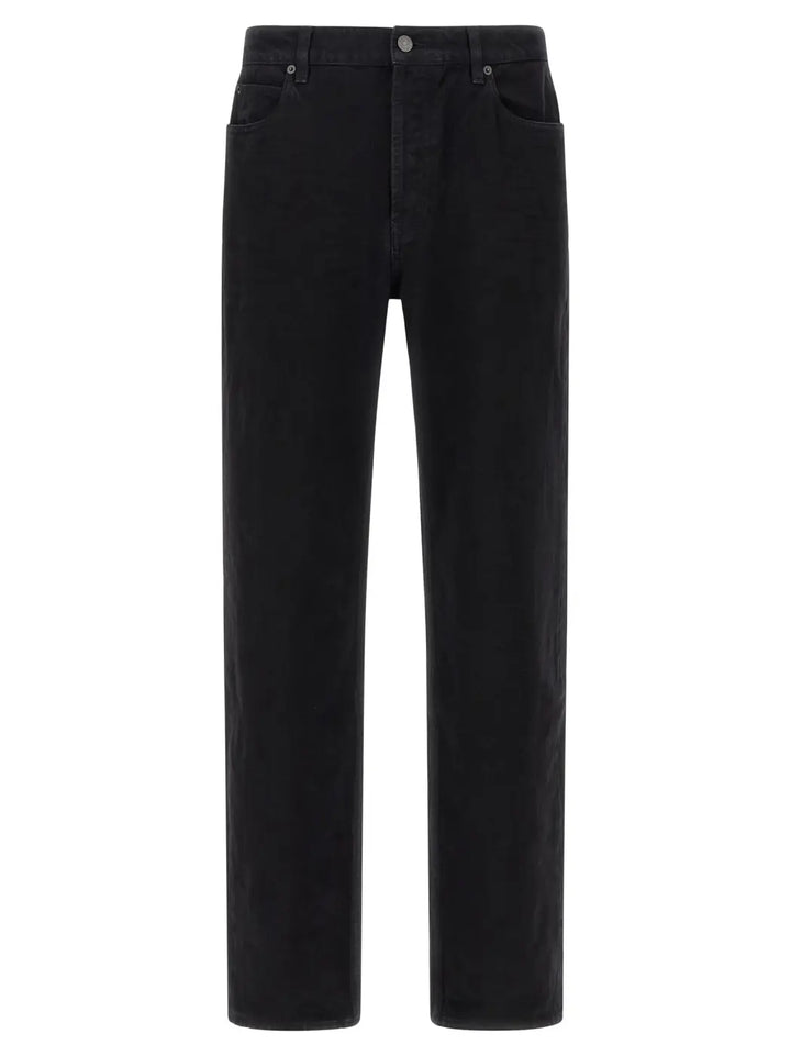 Saint Laurent Black Cotton Straight-leg Jeans