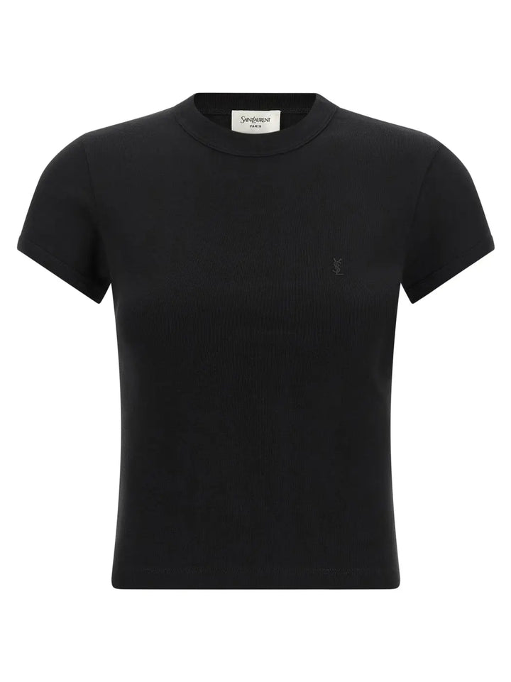 Saint Laurent Black Cotton T-shirt