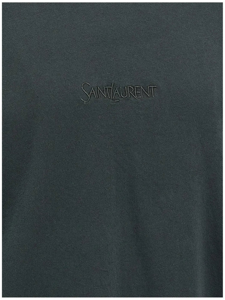 Saint Laurent Black Cotton T-shirt