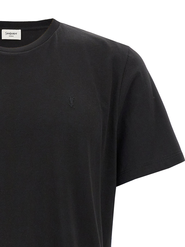 Saint Laurent Black Cotton T-shirt