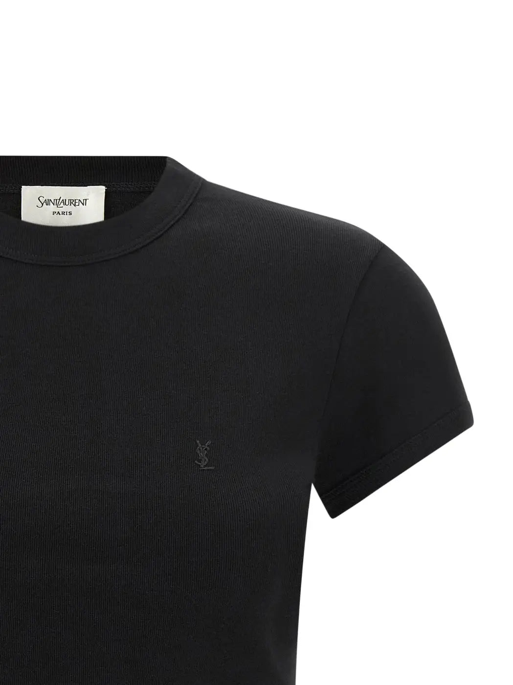 Saint Laurent Black Cotton T-shirt