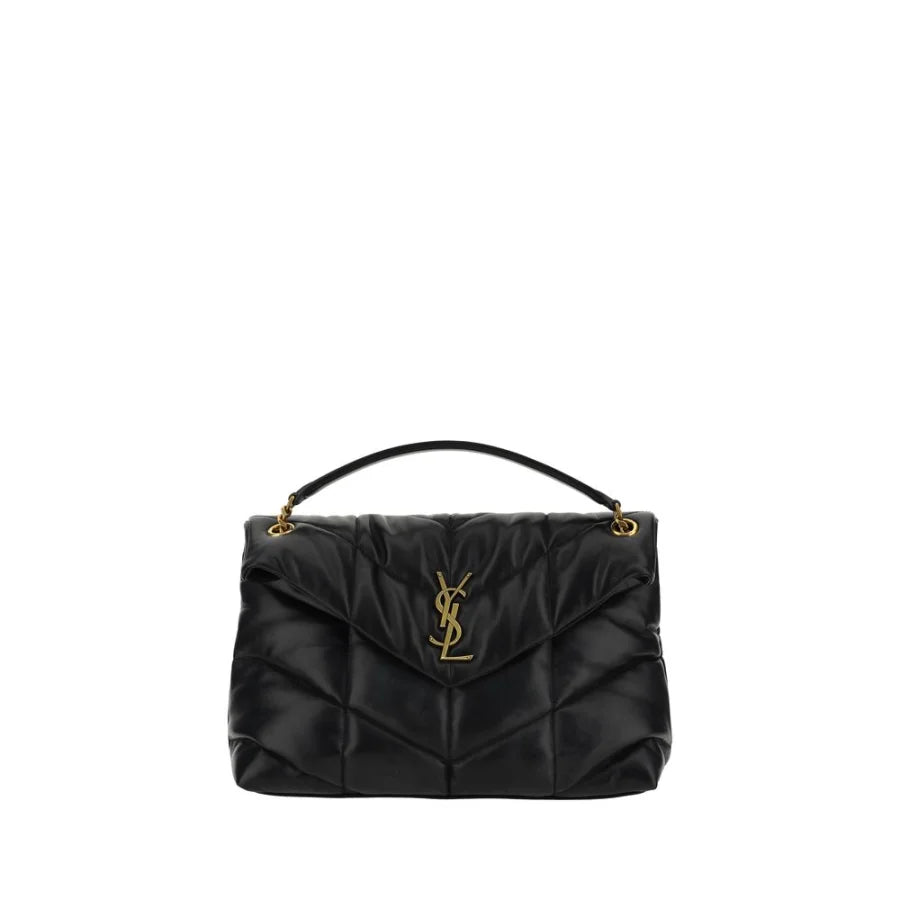 Saint Laurent Black Lamb Leather Shoulder Bag