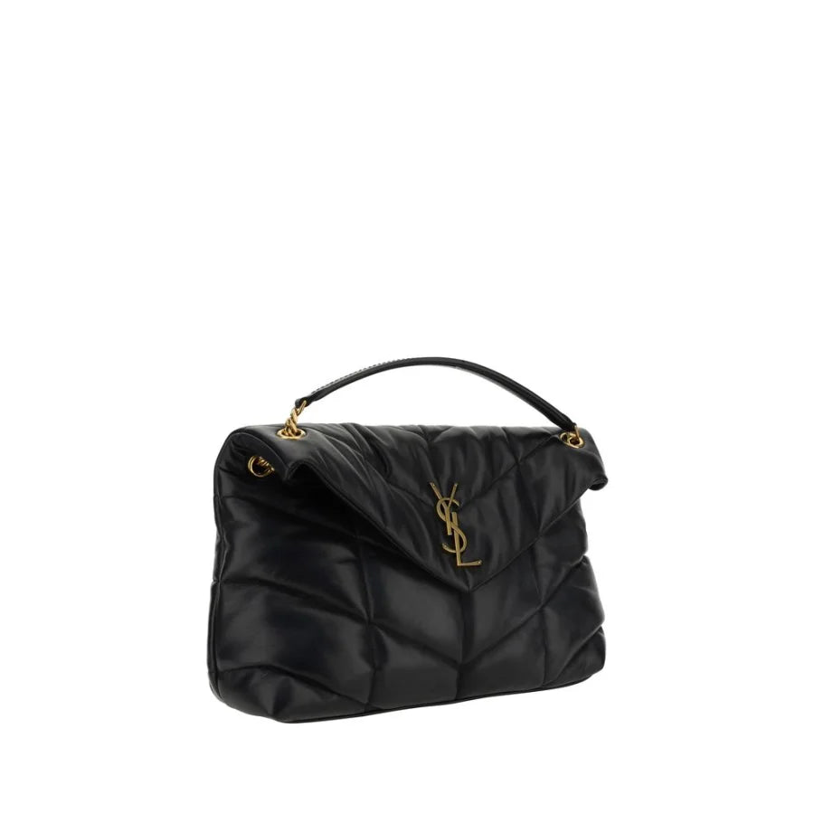 Saint Laurent Black Lamb Leather Shoulder Bag