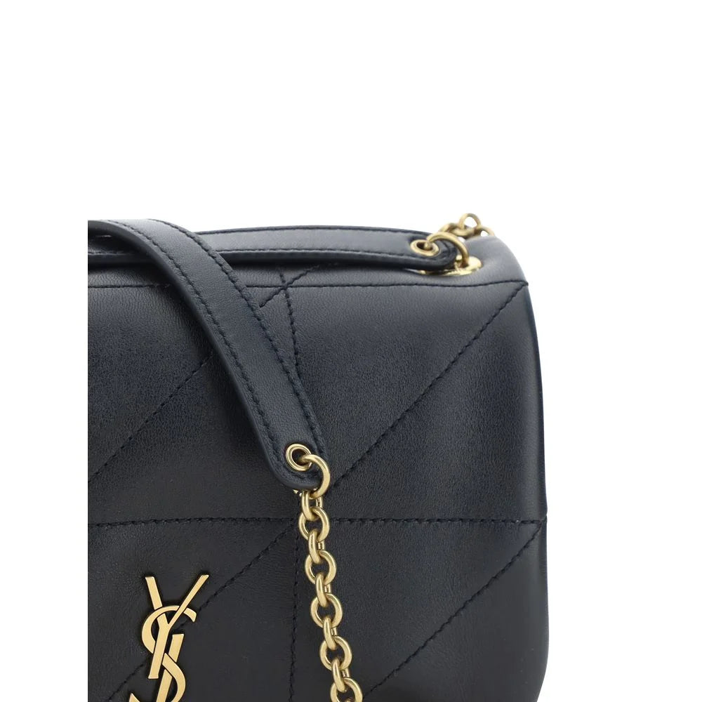 Saint Laurent Black Lamb Ovis Aries Shoulder Bag