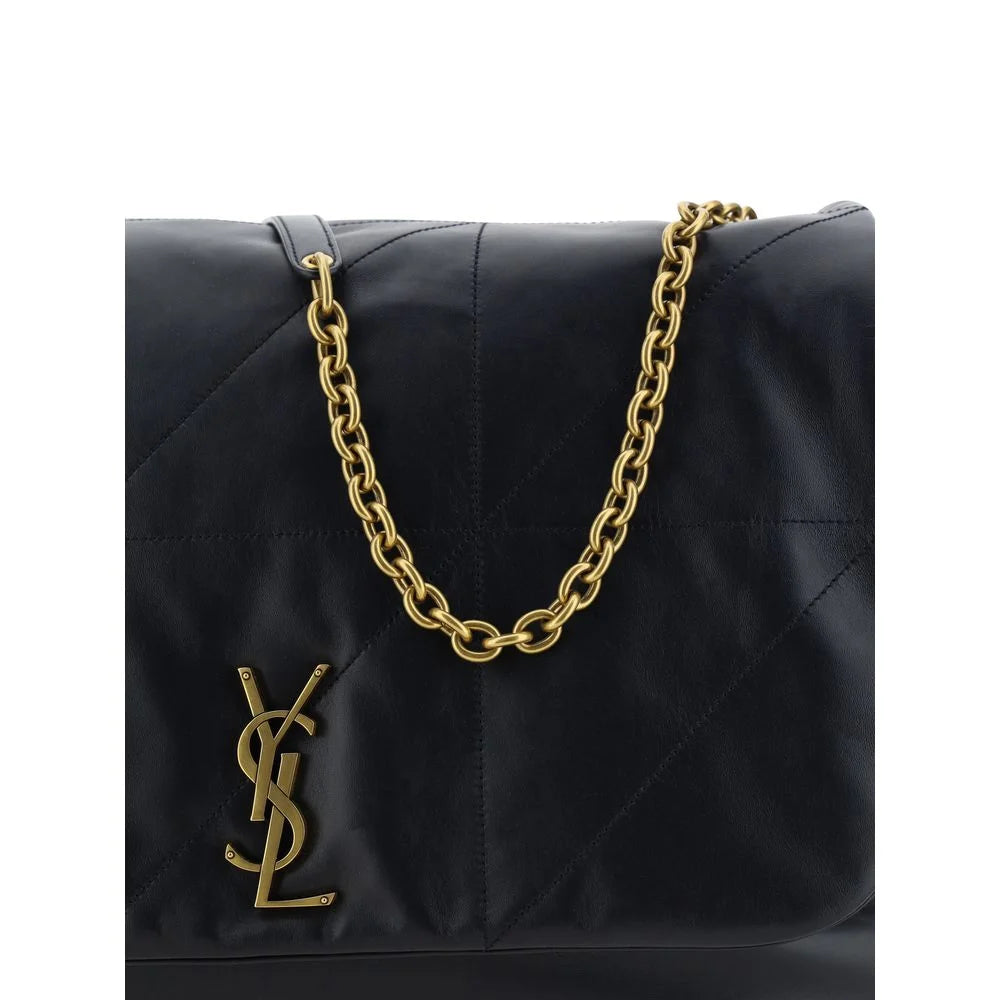 Saint Laurent Black Lamb Ovis Aries Shoulder Bag