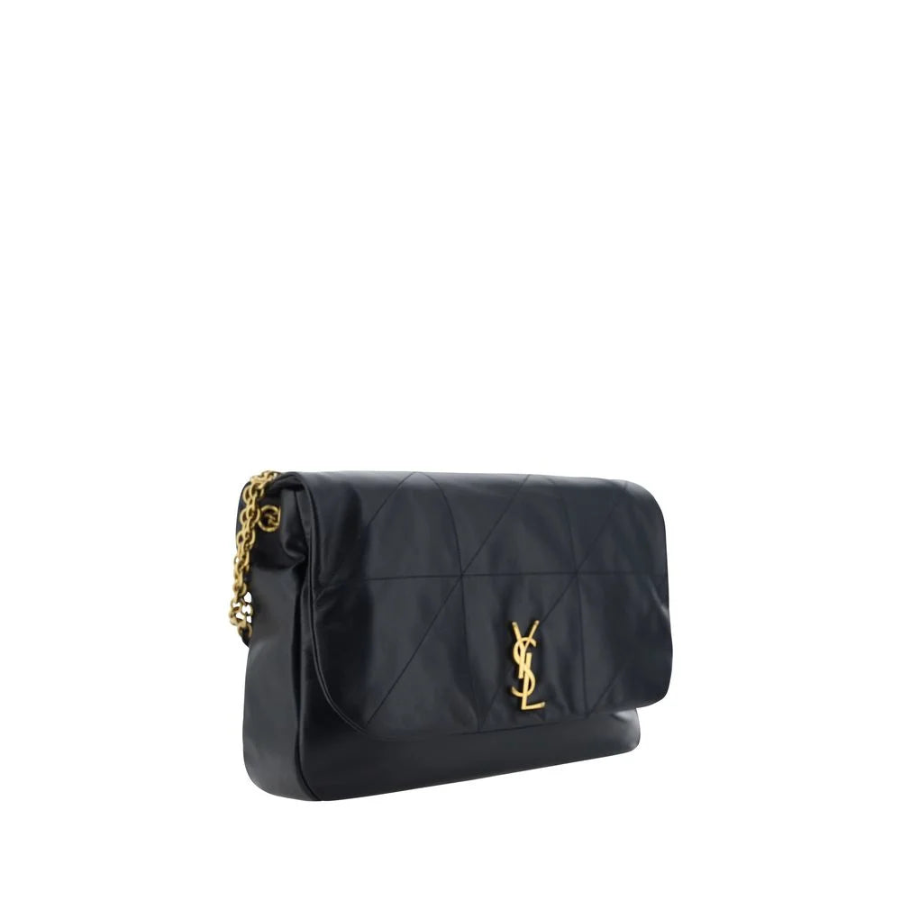 Saint Laurent Black Lamb Ovis Aries Shoulder Bag
