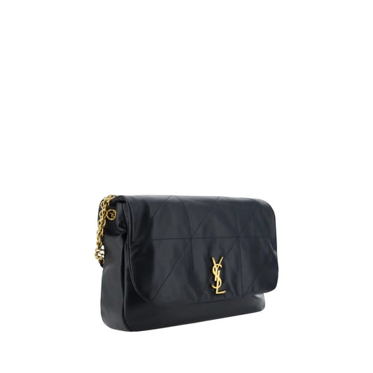 Saint Laurent Black Lamb Ovis Aries Shoulder Bag