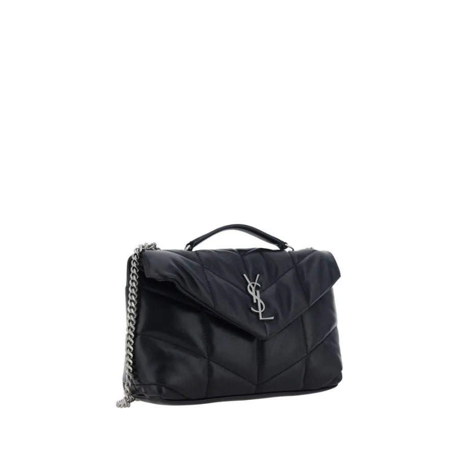 Saint Laurent Black Lamb Ovis Aries Shoulder Bag
