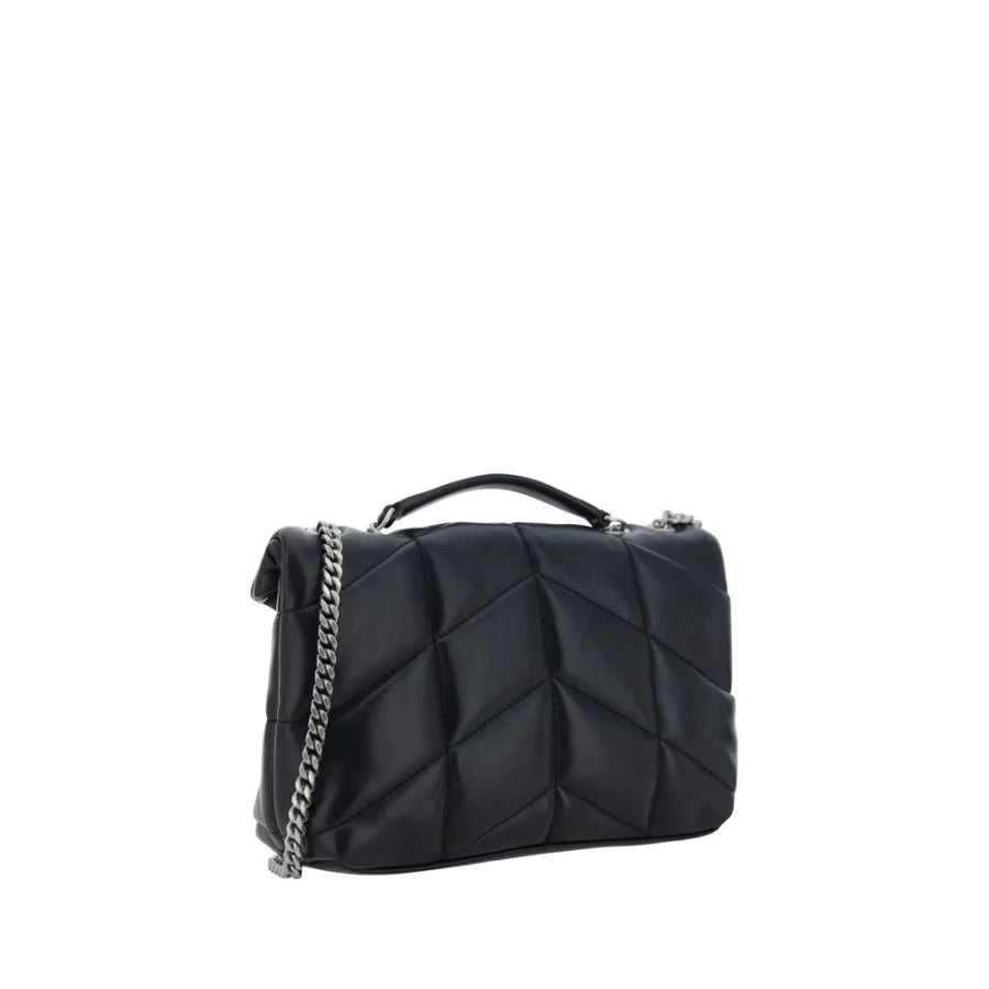 Saint Laurent Black Lamb Ovis Aries Shoulder Bag