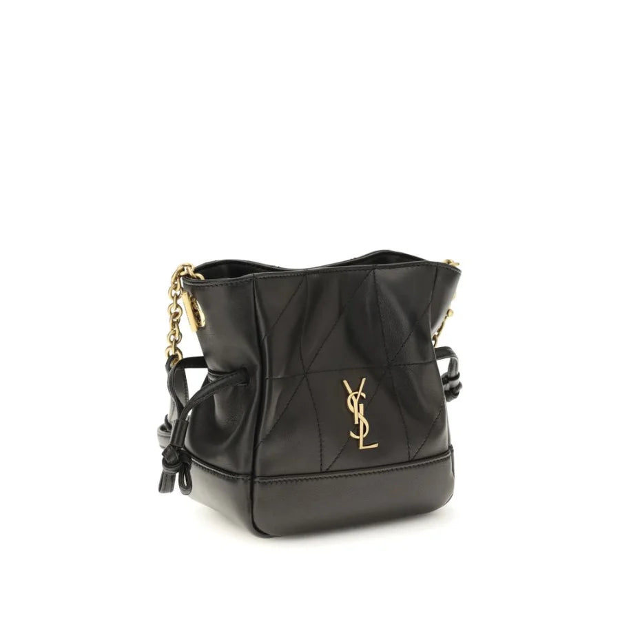 Saint Laurent Black Lamb Ovis Aries Shoulder Bag