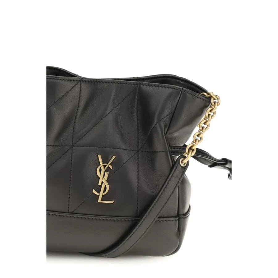 Saint Laurent Black Lamb Ovis Aries Shoulder Bag