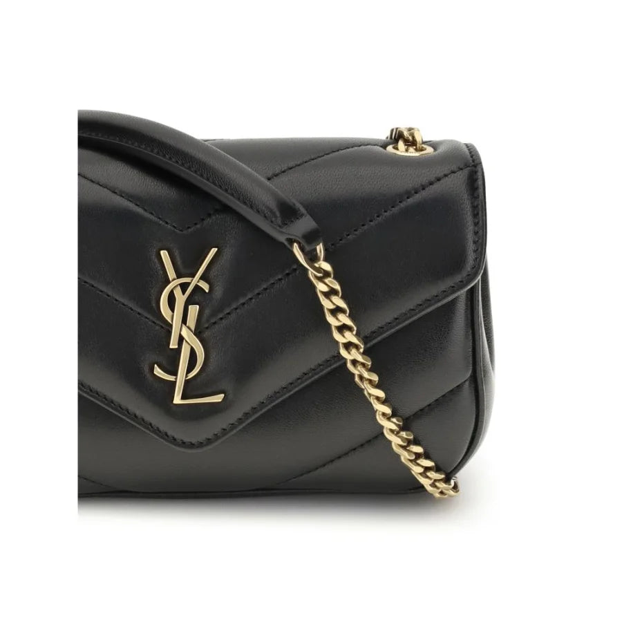 Saint Laurent Black Lamb Ovis Aries Shoulder Bag