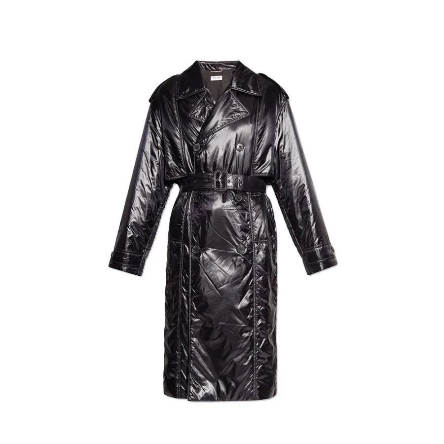Saint Laurent Black Polyamide Coat