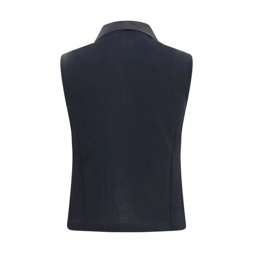 Saint Laurent Black Recycled Cotton Polo Shirt