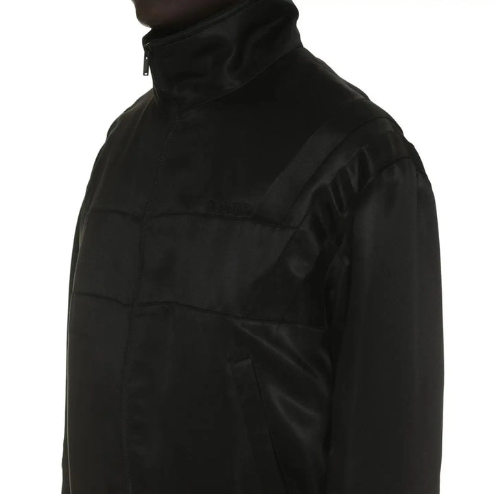 Saint Laurent Black Silk Bomber