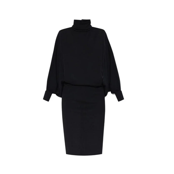 Saint Laurent Black Wool Casual Dress