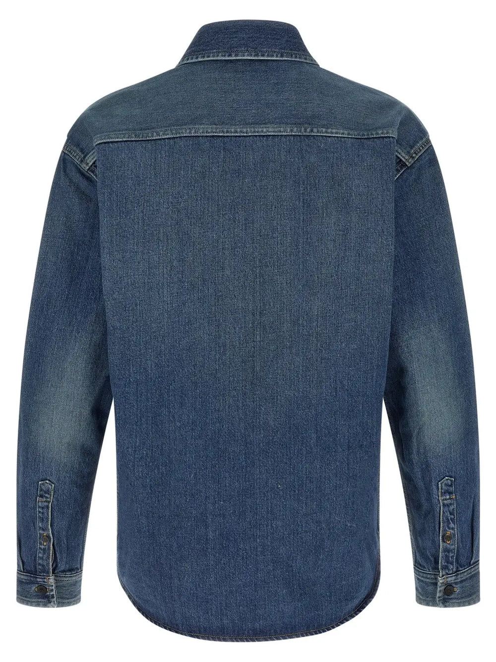 Saint Laurent Blue Cotton Blouse