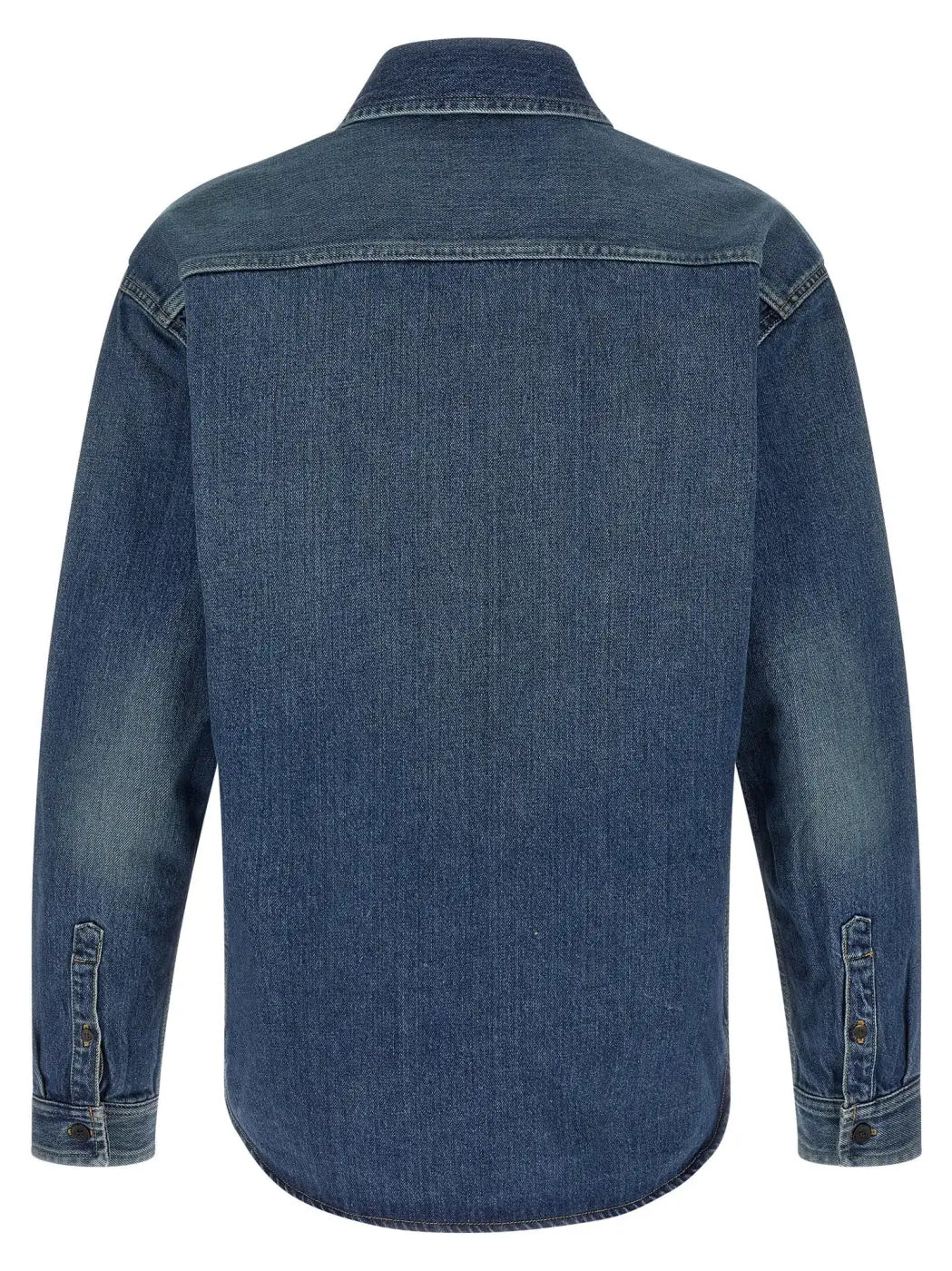 Saint Laurent Blue Cotton Blouse
