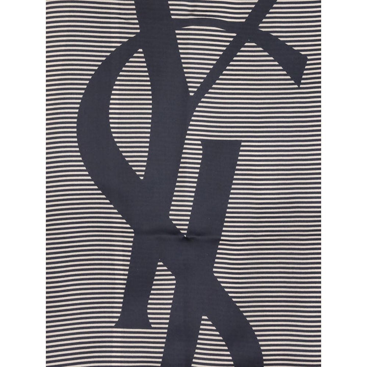 Saint Laurent Blue Silk Scarf