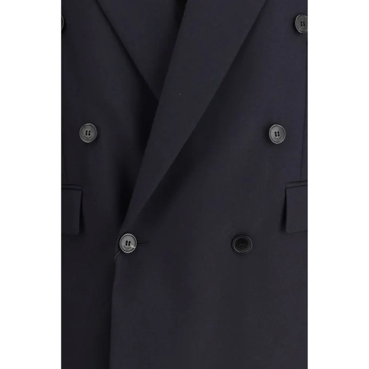 Saint Laurent Blue Wool Coat