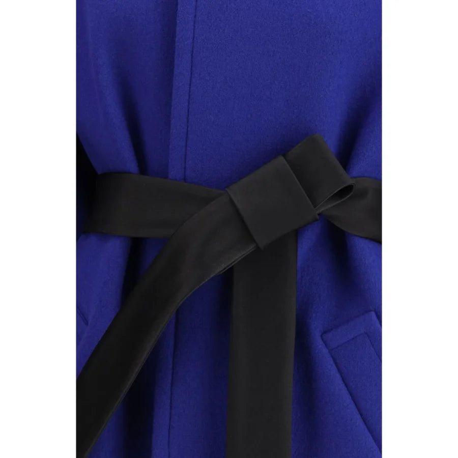 Saint Laurent Blue Wool Coat