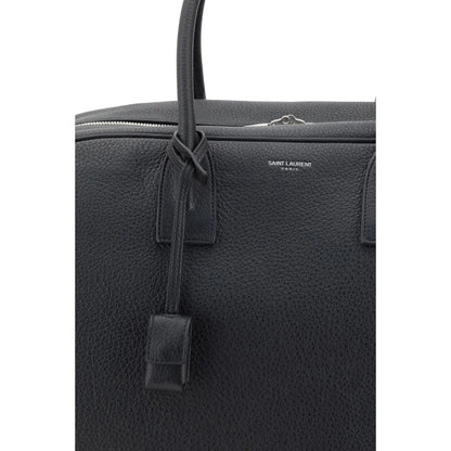 Saint Laurent Bowling Travel Bag Elegant Grained Leather Accessory