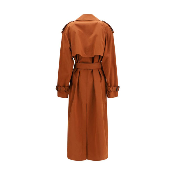 Saint Laurent Trench Coats - Brown Cotton Coat