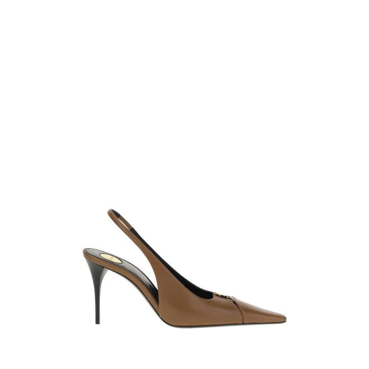 Saint Laurent Brown Lamb Ovis Aries High Heel Pumps