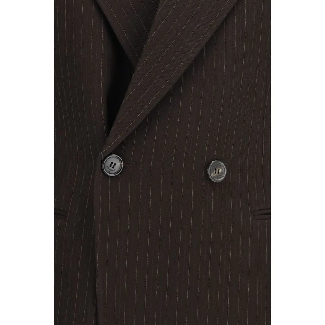 Saint Laurent Brown Wool Oves Aries Full-length Jacket