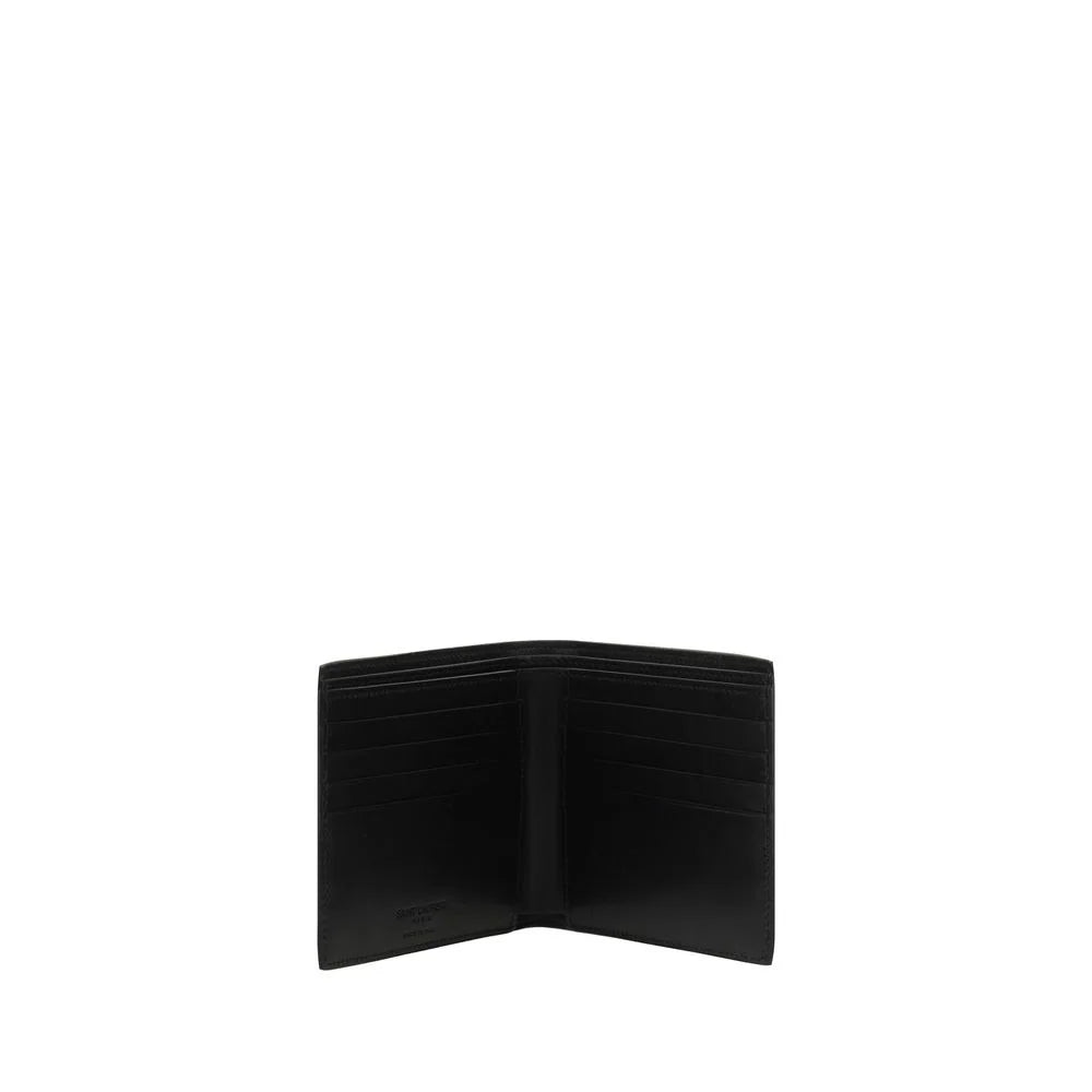 Saint Laurent Calf Leather Billfold with Iconic Brand Monogram Printed