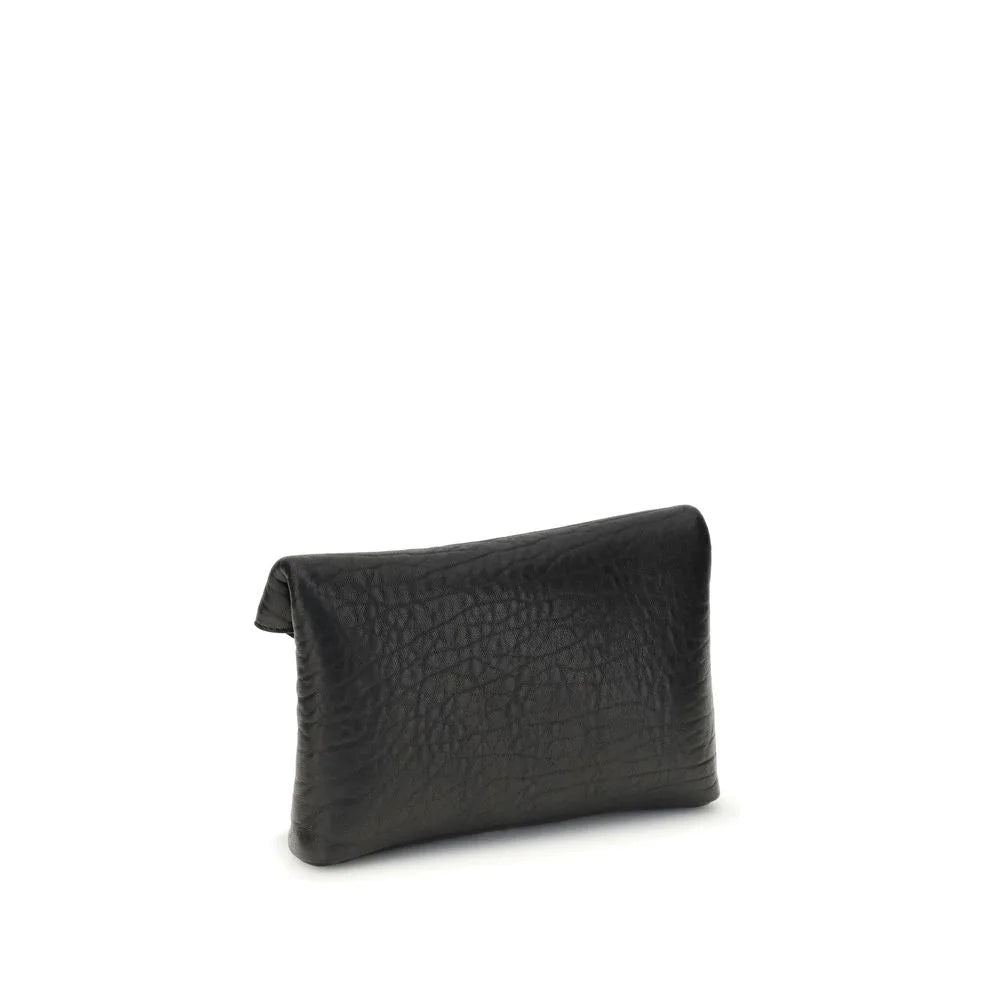 Saint Laurent Cassandre Chain Clutch Bag in Soft Lambskin